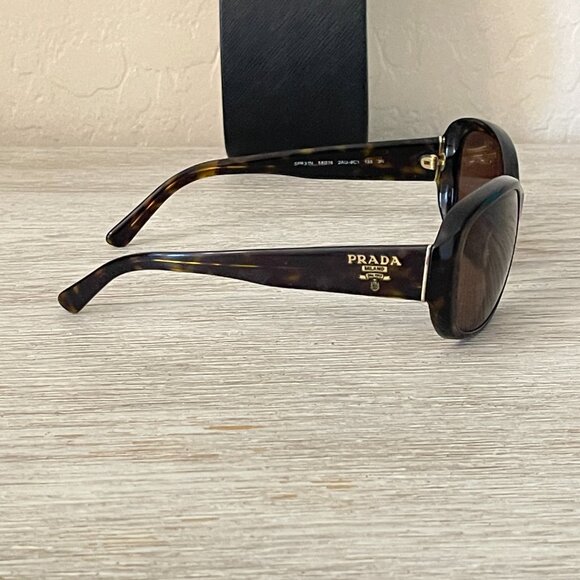 Prada Sunglasses Brown Tortoise SPR31N with Case - Picture 5 of 9